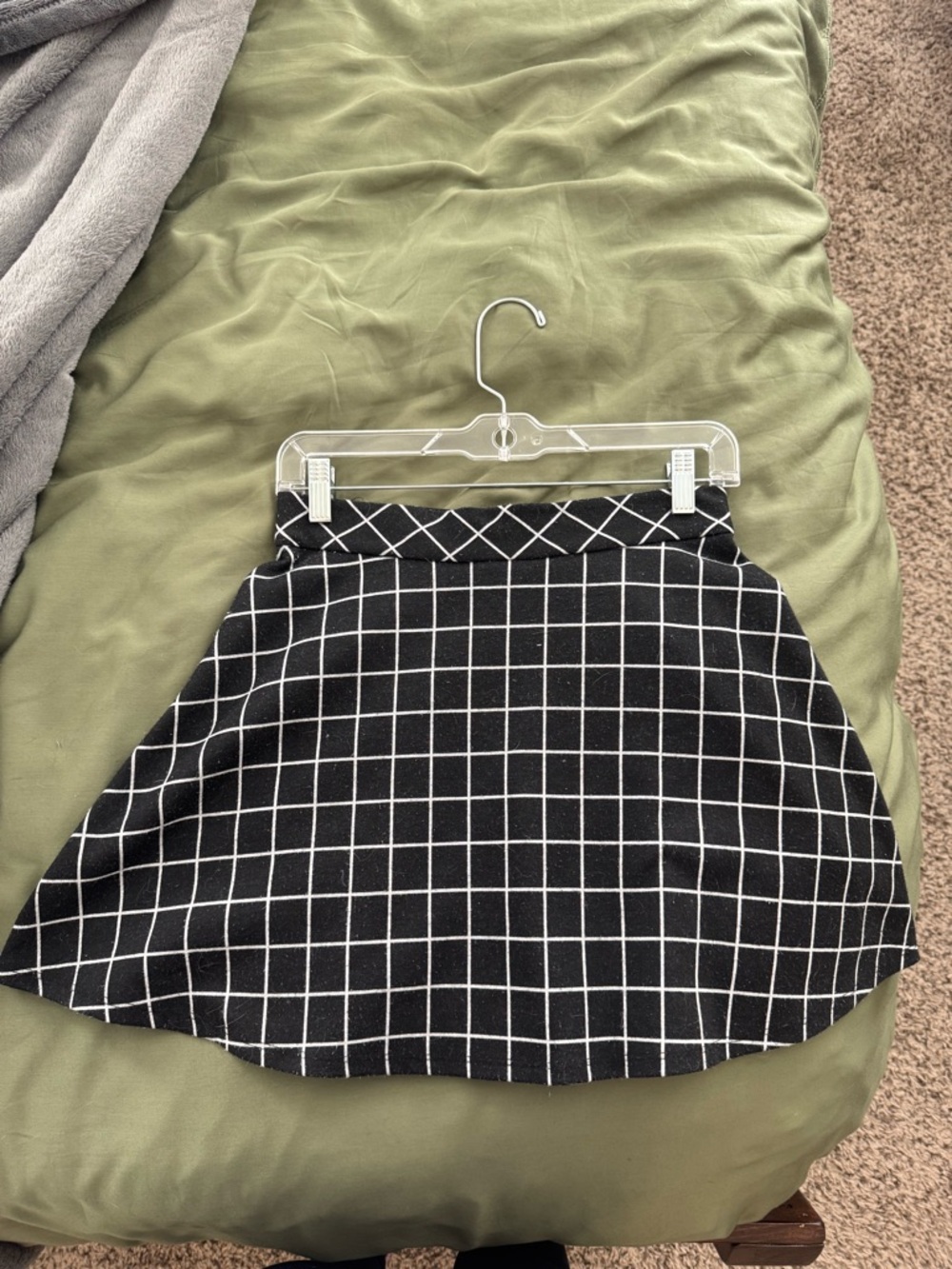 Joe B Black & White Grid Skater Skirt